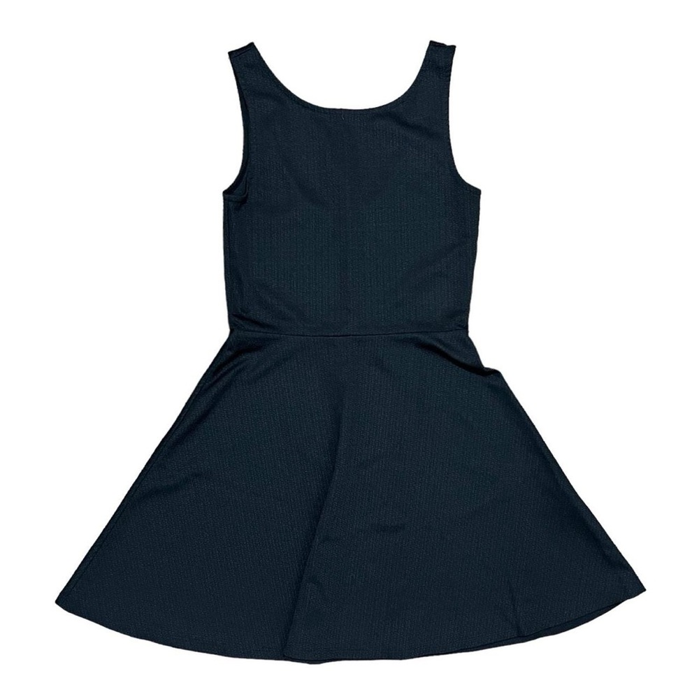 H&M Divided Seersucker Black Skater Sundress Sleeveless Size XS